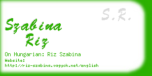 szabina riz business card